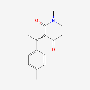 molecular formula C15H19NO2 B14222862 2-acetyl-N,N-dimethyl-3-(4-methylphenyl)but-2-enamide CAS No. 827574-28-7