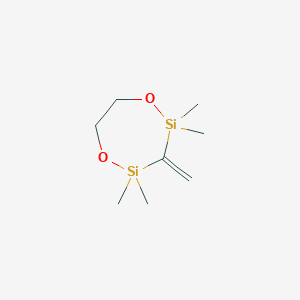 molecular formula C8H18O2Si2 B14222886 1,5-Dioxa-2,4-disilacycloheptane, 2,2,4,4-tetramethyl-3-methylene- CAS No. 824985-52-6