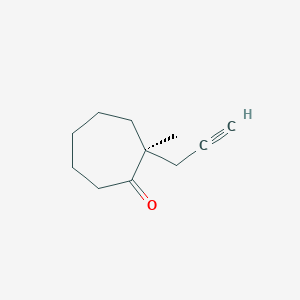 molecular formula C11H16O B14222895 (2S)-2-Methyl-2-(prop-2-yn-1-yl)cycloheptan-1-one CAS No. 831170-23-1