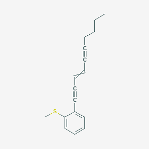 molecular formula C17H18S B14222915 1-(Dec-3-ene-1,5-diyn-1-yl)-2-(methylsulfanyl)benzene CAS No. 823228-32-6