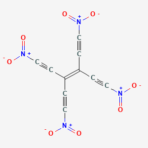 molecular formula C10N4O8 B14222936 1,6-Dinitro-3,4-bis(nitroethynyl)hex-3-ene-1,5-diyne CAS No. 823813-71-4