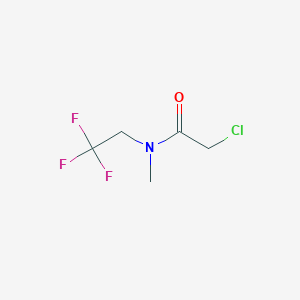 molecular formula C5H7ClF3NO B1422294 2-chloro-N-methyl-N-(2,2,2-trifluoroethyl)acetamide CAS No. 1179829-40-3