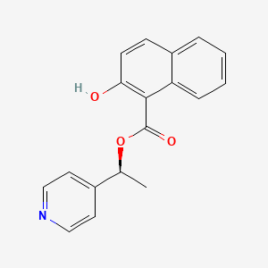 molecular formula C18H15NO3 B14222963 1-Naphthalenecarboxylic acid, 2-hydroxy-, (1S)-1-(4-pyridinyl)ethyl ester CAS No. 827320-01-4