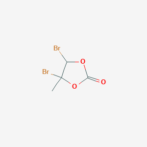 molecular formula C4H4Br2O3 B14222975 4,5-Dibromo-4-methyl-1,3-dioxolan-2-one CAS No. 827300-12-9