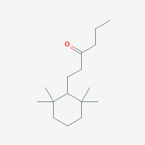 molecular formula C16H30O B14223033 1-(2,2,6,6-Tetramethylcyclohexyl)hexan-3-one CAS No. 825637-09-0