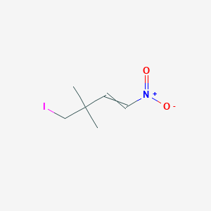 molecular formula C6H10INO2 B14223066 4-Iodo-3,3-dimethyl-1-nitrobut-1-ene CAS No. 827573-98-8