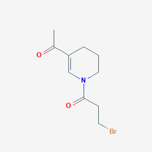 molecular formula C10H14BrNO2 B14223097 1-(5-Acetyl-3,4-dihydropyridin-1(2H)-yl)-3-bromopropan-1-one CAS No. 825612-21-3