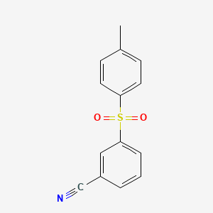 molecular formula C14H11NO2S B14223120 Benzonitrile, 3-[(4-methylphenyl)sulfonyl]- CAS No. 539021-51-7