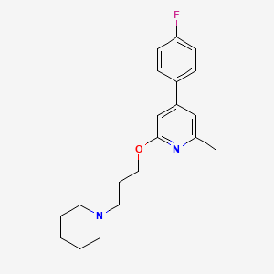 molecular formula C20H25FN2O B14223131 4-(4-Fluorophenyl)-2-methyl-6-[3-(piperidin-1-YL)propoxy]pyridine CAS No. 754956-26-8