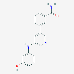 molecular formula C18H15N3O2 B14223165 3-[5-(3-Hydroxyanilino)pyridin-3-yl]benzamide CAS No. 821784-70-7