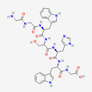 molecular formula C37H43N11O9 B14223171 Glycylglycyl-L-tryptophyl-L-seryl-L-histidyl-L-tryptophylglycine CAS No. 628300-11-8