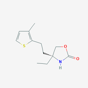 (4R)-4-ethyl-4-[2-(3-methylthiophen-2-yl)ethyl]-1,3-oxazolidin-2-one