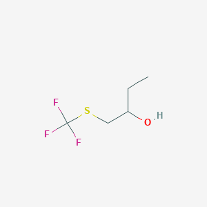 molecular formula C5H9F3OS B14223199 1-[(Trifluoromethyl)sulfanyl]butan-2-ol CAS No. 825628-49-7