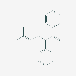 molecular formula C20H22 B14223259 1,1'-(6-Methylhepta-1,5-diene-2,3-diyl)dibenzene CAS No. 830345-35-2