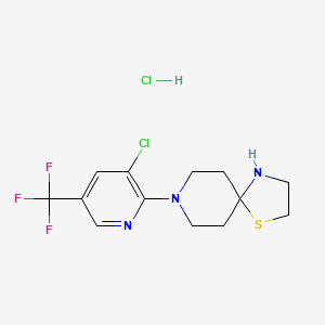B1422327 8-[3-Chloro-5-(trifluoromethyl)pyridin-2-yl]-1-thia-4,8-diazaspiro[4.5]decane hydrochloride CAS No. 1242267-83-9
