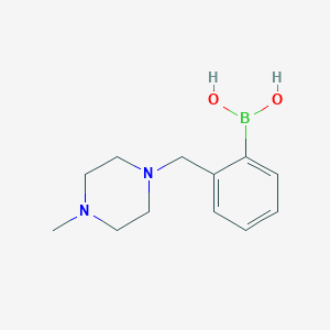molecular formula C12H19BN2O2 B1422330 2-((4-甲基哌嗪-1-基)甲基)苯硼酸 CAS No. 1312921-22-4