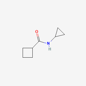 molecular formula C8H13NO B1422335 Cyclobutanecarboxamide, N-cyclopropyl- CAS No. 915403-77-9