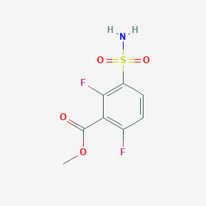 molecular formula C8H7F2NO4S B1422337 Methyl 2,6-difluoro-3-sulfamoylbenzoate CAS No. 1343580-91-5