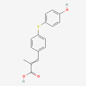 3-{4-[(4-Hydroxyphenyl)sulfanyl]phenyl}-2-methylprop-2-enoic acid