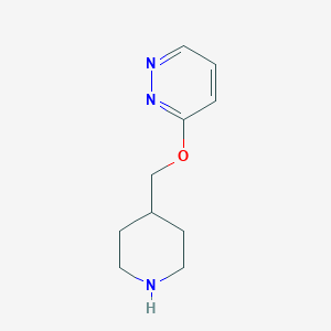 molecular formula C10H15N3O B1422340 3-(Piperidin-4-ylmethoxy)pyridazine CAS No. 1225227-37-1