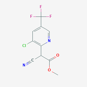 B1422342 Methyl 2-[3-chloro-5-(trifluoromethyl)-2-pyridinyl]-2-cyanoacetate CAS No. 658066-43-4