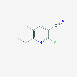 molecular formula C9H8ClIN2 B1422343 2-Chloro-5-iodo-6-isopropylnicotinonitrile CAS No. 1203898-30-9