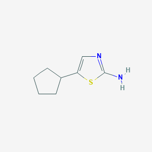 molecular formula C8H12N2S B1422344 5-Cyclopentyl-1,3-thiazol-2-amine CAS No. 851233-57-3