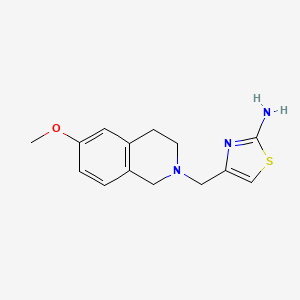 4-[(6-methoxy-3,4-dihydroisoquinolin-2(1H)-yl)methyl]-1,3-thiazol-2-amine