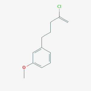 molecular formula C12H15ClO B1422364 2-Chloro-5-(3-methoxyphenyl)-1-pentene CAS No. 1143461-63-5