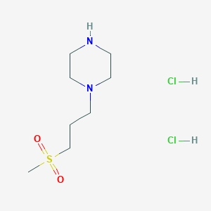 molecular formula C8H20Cl2N2O2S B1422382 1-(3-(Methylsulfonyl)propyl)piperazine dihydrochloride CAS No. 939983-66-1