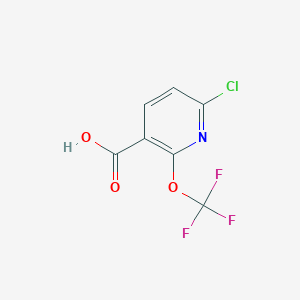 molecular formula C7H3ClF3NO3 B1422384 6-氯-2-(三氟甲氧基)烟酸 CAS No. 1221171-91-0