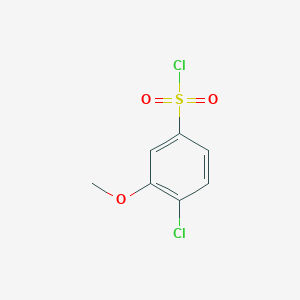 molecular formula C7H6Cl2O3S B1422385 4-氯-3-甲氧基苯磺酰氯 CAS No. 942199-60-2