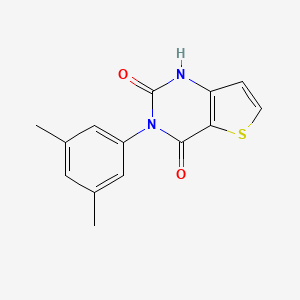 molecular formula C14H12N2O2S B1422395 3-(3,5-dimethylphenyl)thieno[3,2-d]pyrimidine-2,4(1H,3H)-dione CAS No. 1255777-48-0