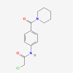 molecular formula C14H17ClN2O2 B1422406 2-氯-N-[4-(哌啶-1-基羰基)苯基]乙酰胺 CAS No. 1365963-49-0