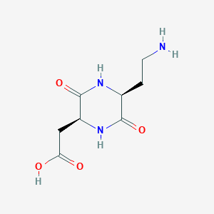 2-Piperazineacetic acid, 5-(2-aminoethyl)-3,6-dioxo-, (2S,5S)-(9CI)