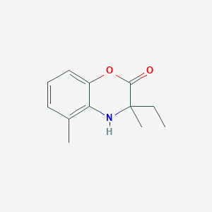 2H-1,4-Benzoxazin-2-one, 3-ethyl-3,4-dihydro-3,5-dimethyl-