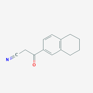 molecular formula C13H13NO B1422408 (5,6,7,8-Tetrahydro-2-naphthoyl)acetonitrile CAS No. 2623-25-8