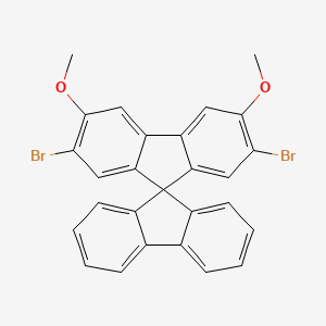 molecular formula C27H18Br2O2 B14224086 2,7-Dibromo-3,6-dimethoxy-9,9'-spirobi[fluorene] CAS No. 824390-52-5