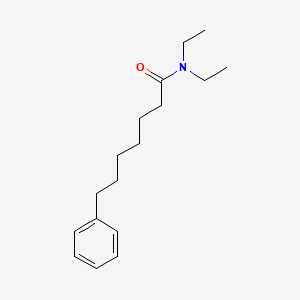 molecular formula C17H27NO B14224087 Benzeneheptanamide, N,N-diethyl- CAS No. 831170-65-1