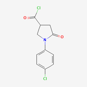 molecular formula C11H9Cl2NO2 B1422411 1-(4-氯苯基)-5-氧代吡咯烷-3-甲酰氯 CAS No. 930781-56-9