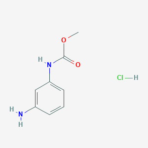 molecular formula C8H11ClN2O2 B1422424 甲基（3-氨基苯基）氨基甲酸酯盐酸盐 CAS No. 1242815-59-3