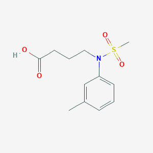 molecular formula C12H17NO4S B1422426 4-[(3-Methylphenyl)(methylsulfonyl)amino]butanoic acid CAS No. 1266524-95-1