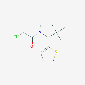 molecular formula C11H16ClNOS B1422434 2-chloro-N-[2,2-dimethyl-1-(thiophen-2-yl)propyl]acetamide CAS No. 1269151-44-1