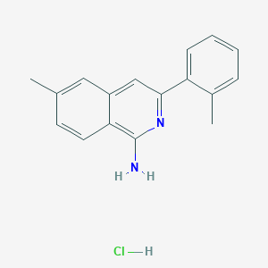 6-Methyl-3-(2-methylphenyl)isoquinolin-1-amine;hydrochloride