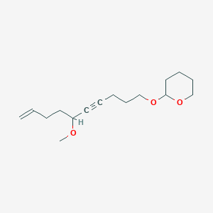 molecular formula C16H26O3 B14224429 2-[(6-Methoxydec-9-EN-4-YN-1-YL)oxy]oxane CAS No. 823792-11-6