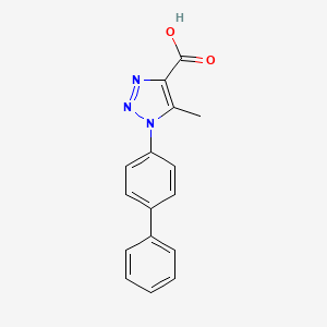 molecular formula C16H13N3O2 B1422445 5-甲基-1-(4-苯基苯基)-1H-1,2,3-三唑-4-羧酸 CAS No. 1269151-49-6