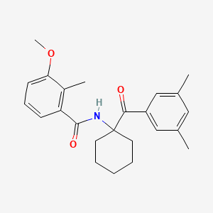 molecular formula C24H29NO3 B14224467 N-[1-(3,5-Dimethylbenzoyl)cyclohexyl]-3-methoxy-2-methylbenzamide CAS No. 594872-54-5