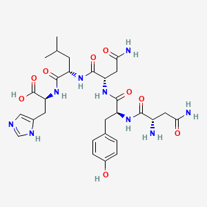 molecular formula C29H41N9O9 B14224485 L-Asparaginyl-L-tyrosyl-L-asparaginyl-L-leucyl-L-histidine CAS No. 820249-15-8