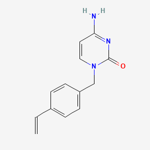 B14224486 2(1H)-Pyrimidinone, 4-amino-1-[(4-ethenylphenyl)methyl]- CAS No. 623563-58-6