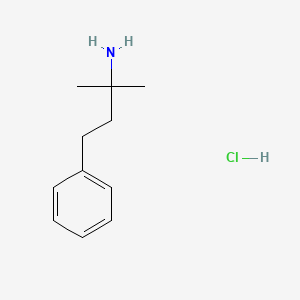 molecular formula C11H18ClN B1422451 2-Methyl-4-phenylbutan-2-amine hydrochloride CAS No. 51677-23-7